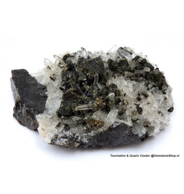 Bergkristal & Zwarte Tourmalijn Cluster 